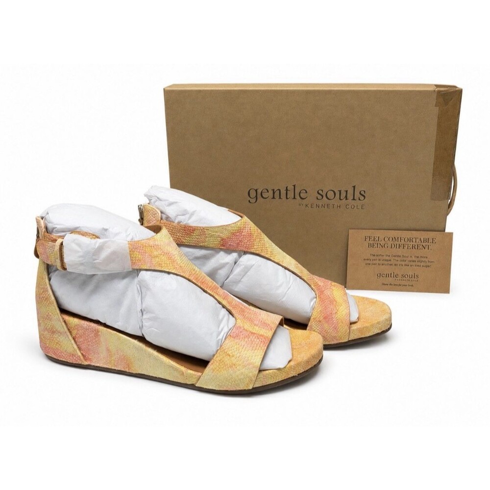 Gentle Souls by Kenneth Cole Women's Gisele Sandal Pastel Leather NIB Size 9.5M